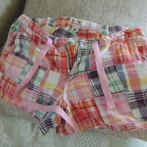 Be Bop plaid shorts size 5